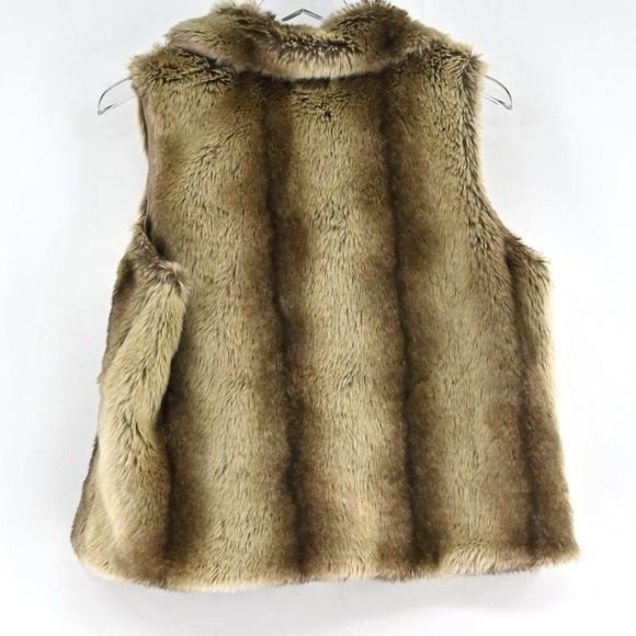 FENN WRIGHT MANSON Faux Fur Vest Brown/Blond SZ M - Picture 5 of 7